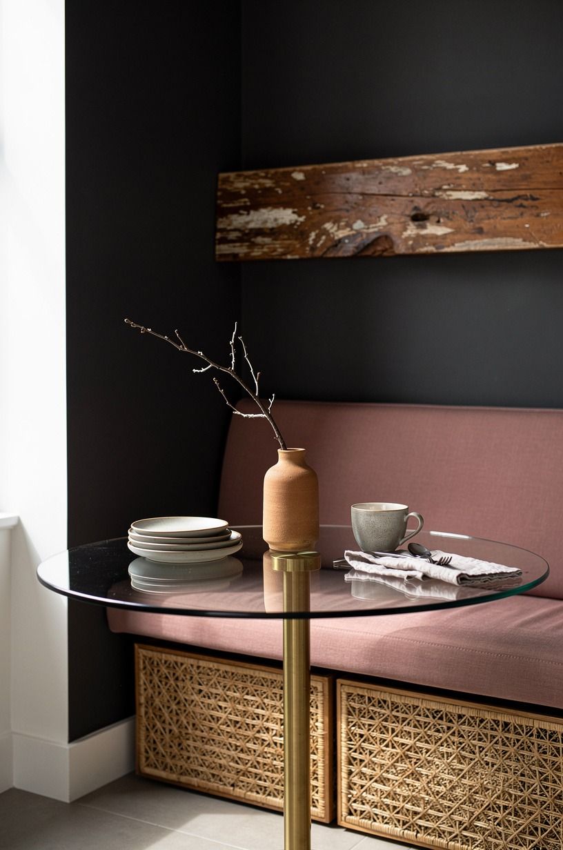 Choose a glass table for airy flow