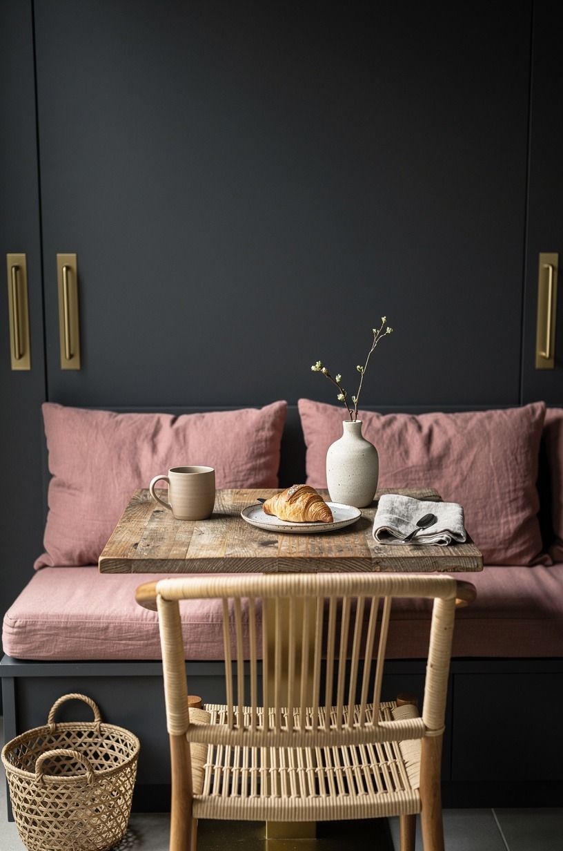 Finished With Linen Seats And Brass Details