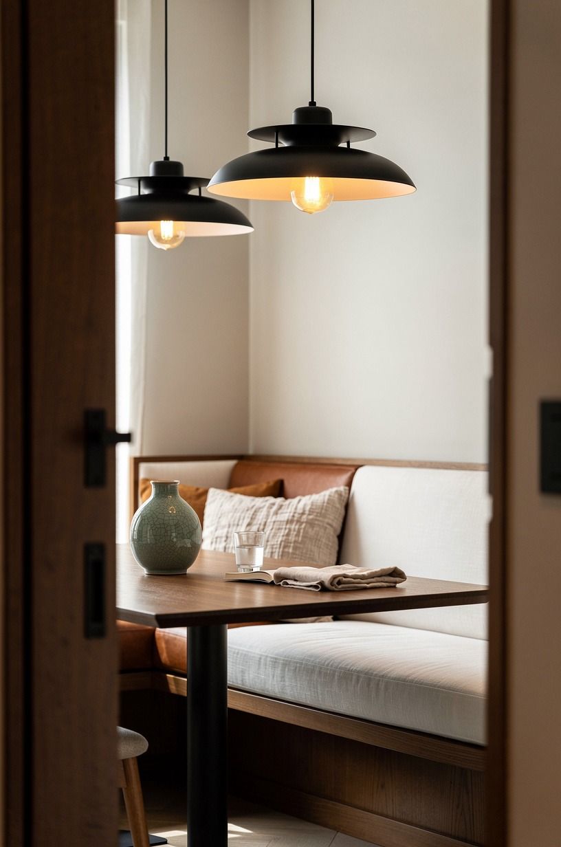 Pair black shades with warm bulbs