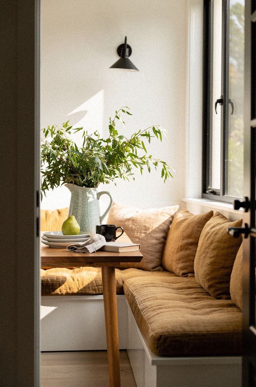 Finish with fresh branches in a pitcher