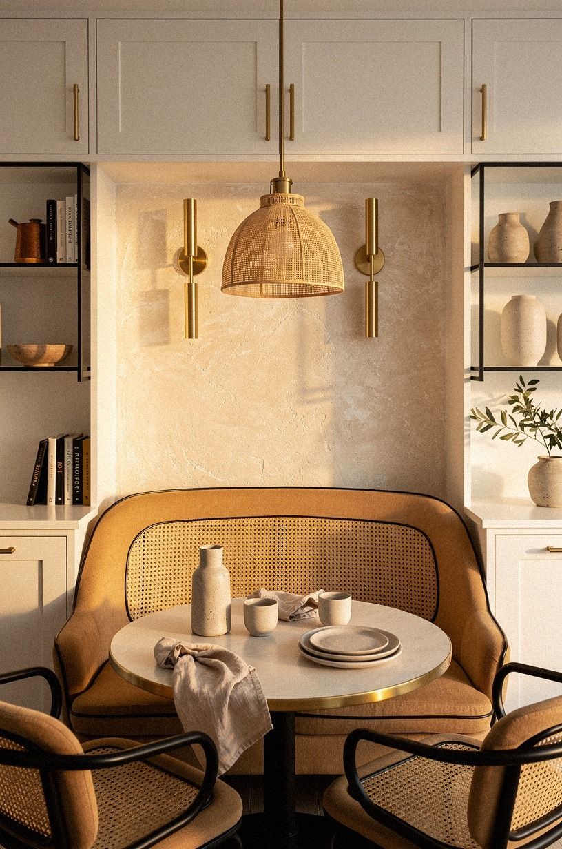 Apply the Brass + Rattan Rule for material harmony