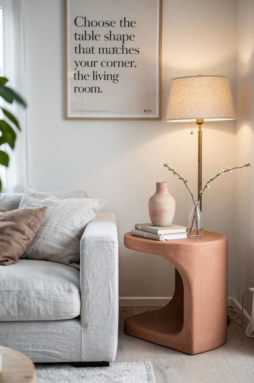 Choose the table shape that matches your corner