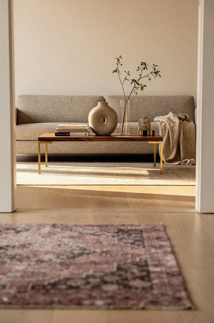 Float a faded Turkish wool runner underneath