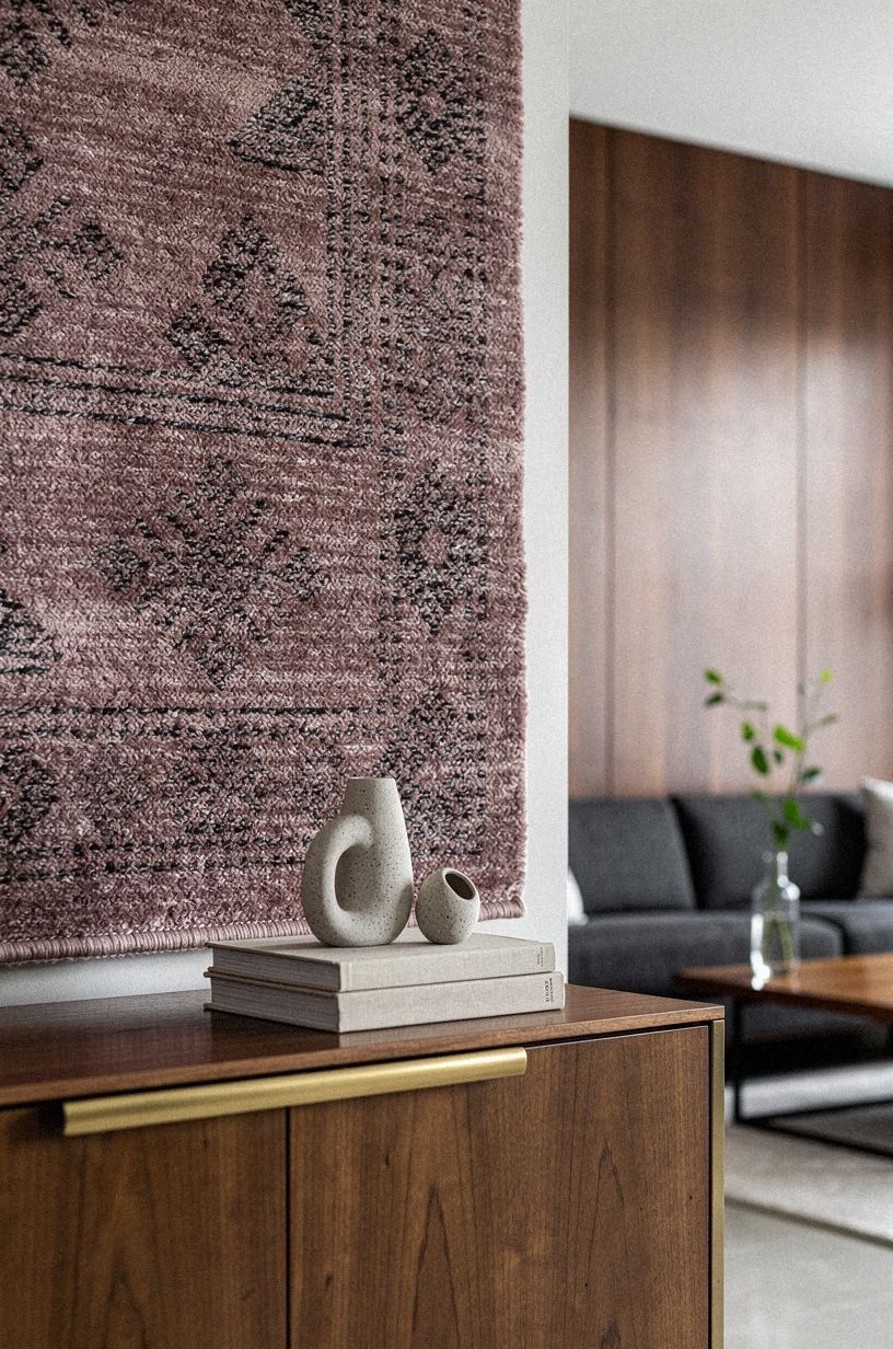 Hang a vintage textile for texture and softness