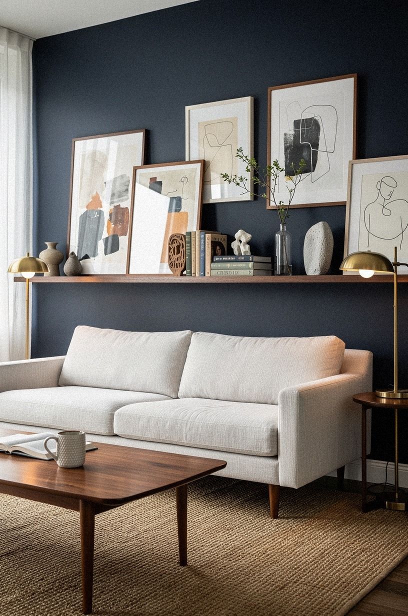 Run a picture ledge for the rotating gallery