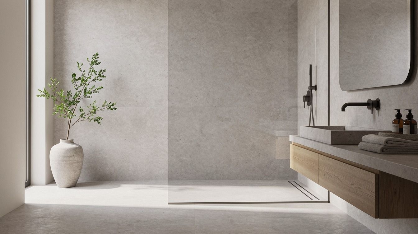 19 Microcement Bathroom Ideas for the Seamless No-Grout Look Everyone Wants