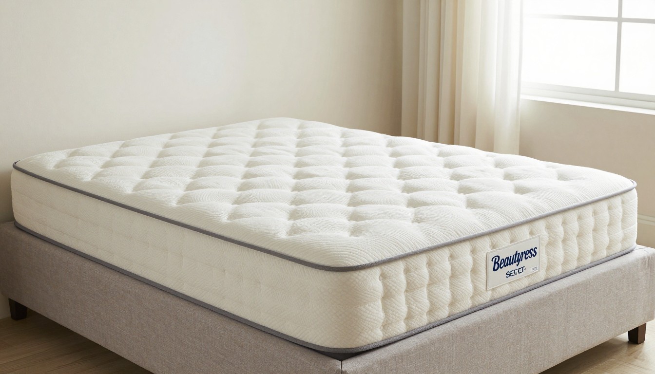 Editorial mattress photograph for beautyrest select broad peak medium hybrid queen mattress
