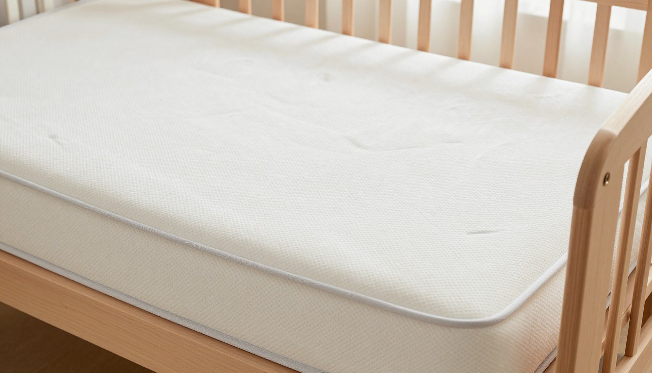 Editorial mattress photograph for breathable crib mattress