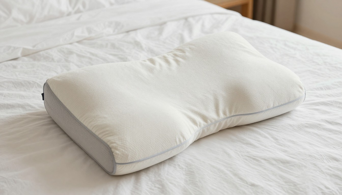 Editorial mattress photograph for cooling neck pillow