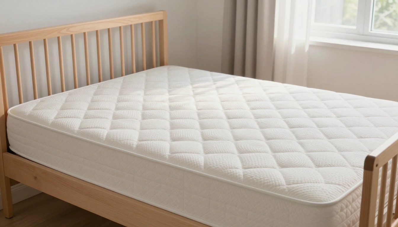 Editorial mattress photograph for crib replacement parts