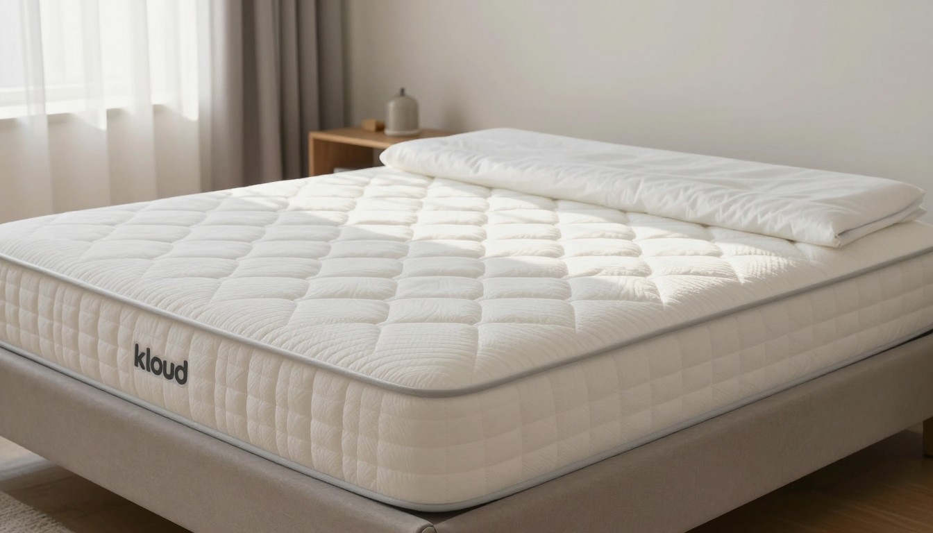 Editorial mattress photograph for kloud cooling blanket