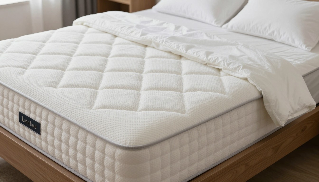 Editorial mattress photograph for luna luxe weighted blanket