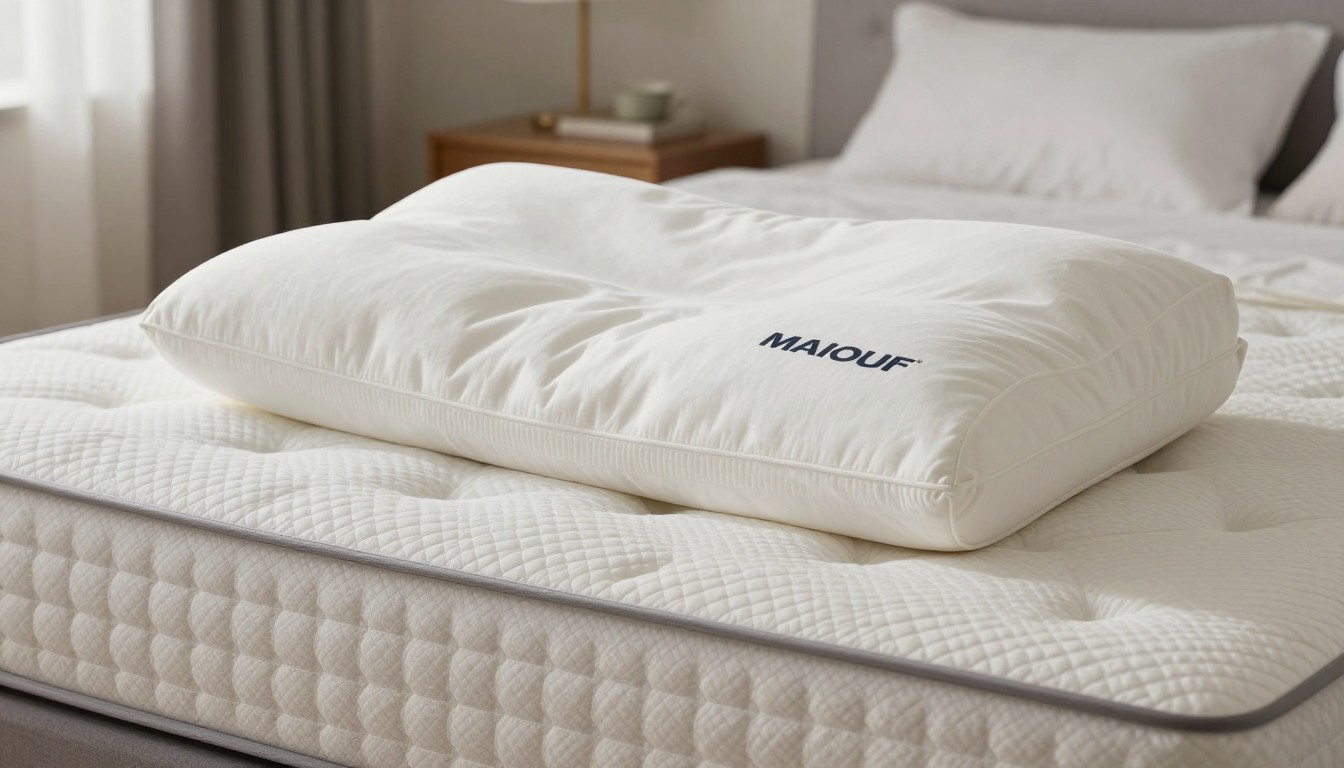 Editorial mattress photograph for malouf z cooling gel memory foam king pillow