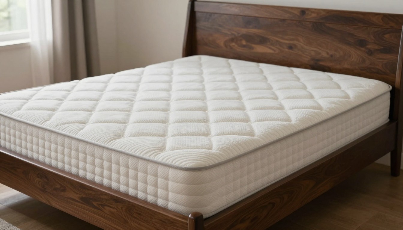 Editorial mattress photograph for mattress nut sleigh bed