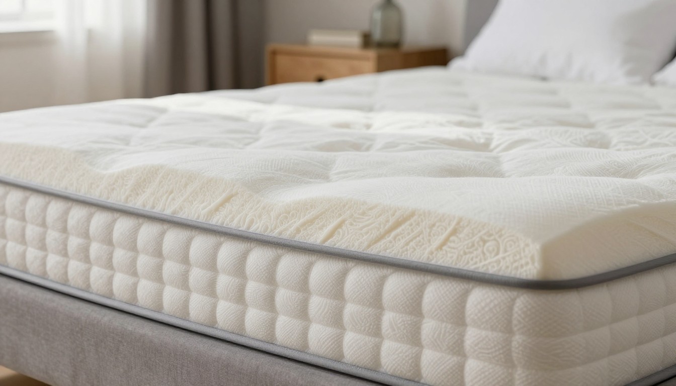 Editorial mattress photograph for memory foam mattress sinking middle