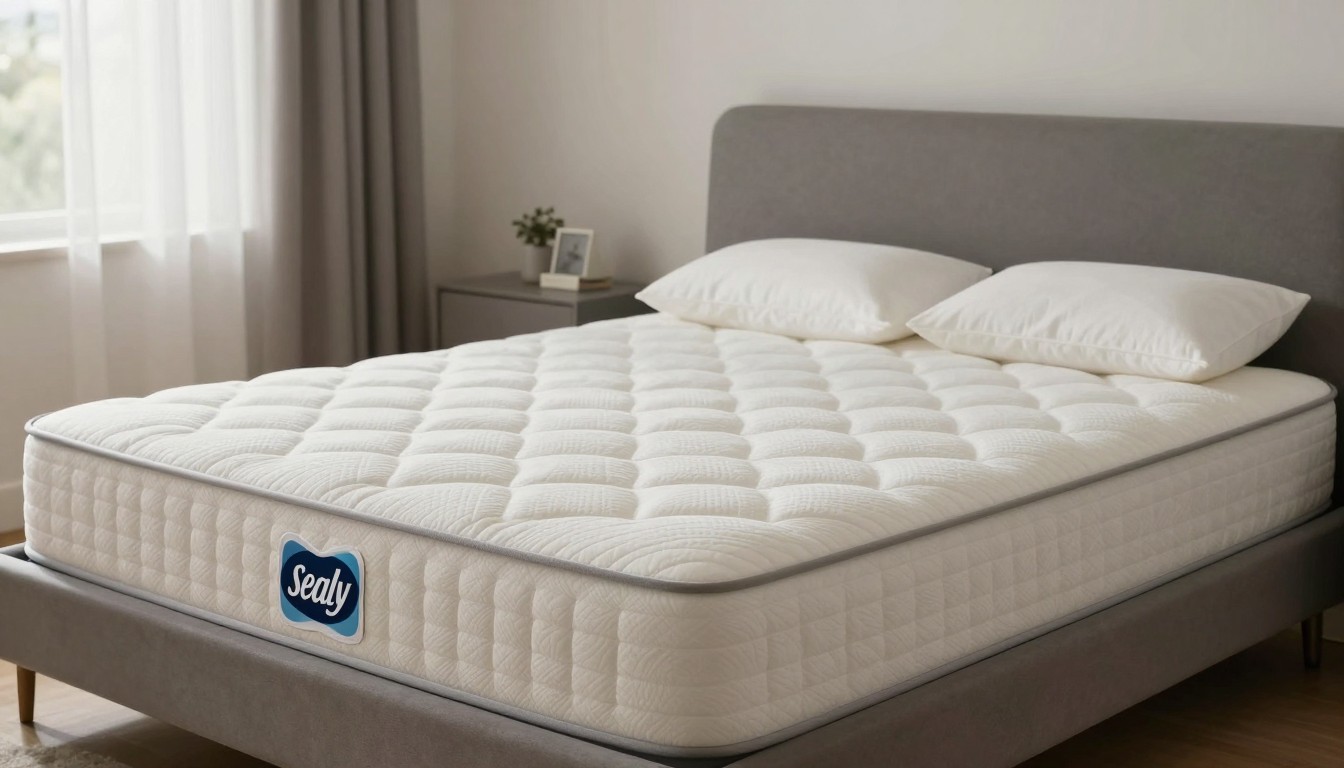 Editorial mattress photograph for sleepy's by sealy skye hybrid mattress