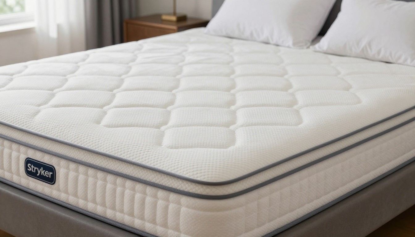 Editorial mattress photograph for stryker cooling blanket