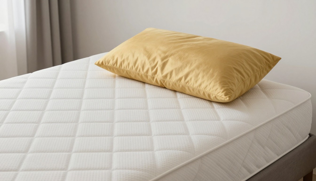 Editorial mattress photograph for the almost gold pillow