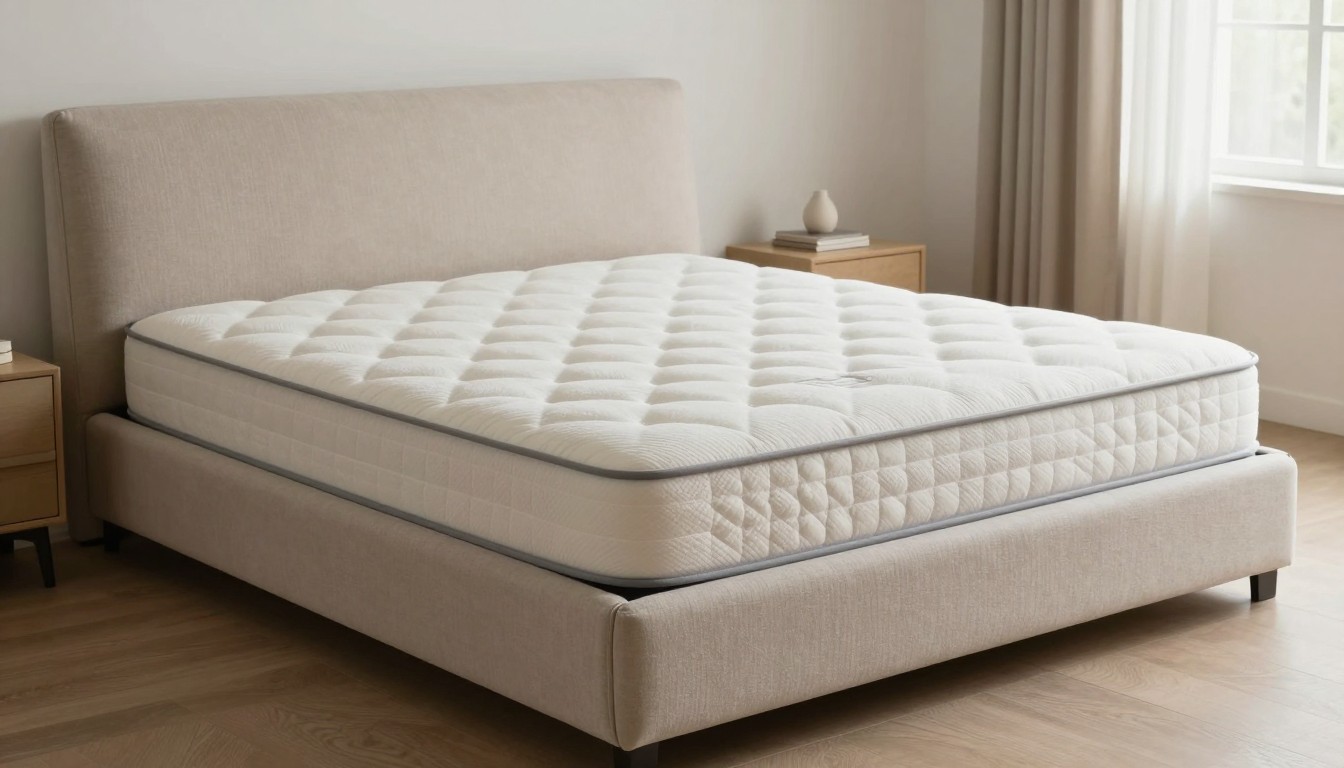 Editorial mattress photograph for upholstered storage bed