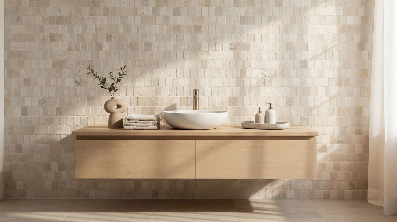 Easy Neutral Zellige Tile Bathroom Ideas for Soft, Earthy Calm