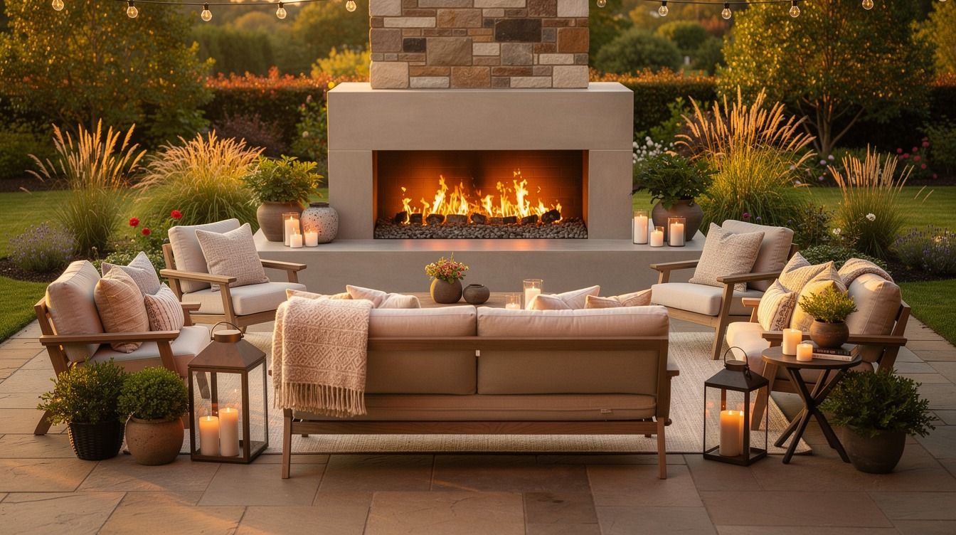 I Added an Outdoor Patio Fireplace, and It Made My Whole Yard Cozy
