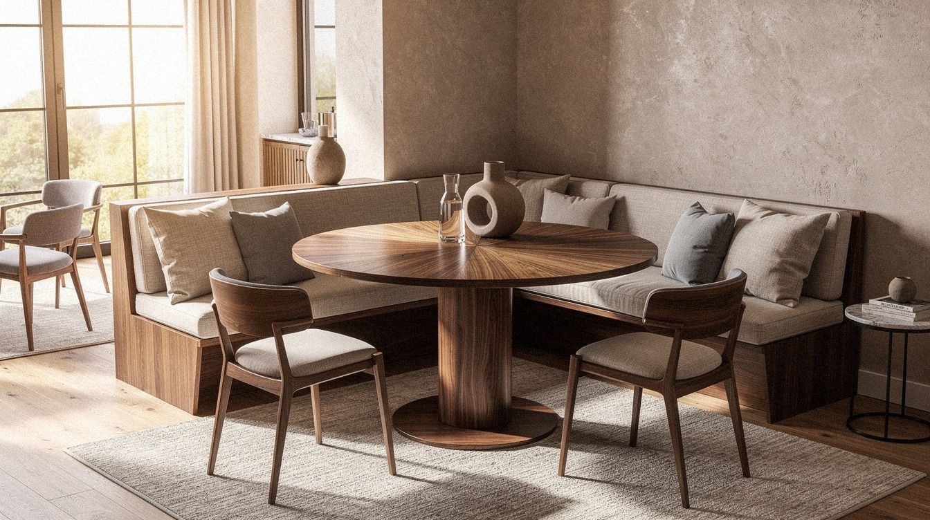 17 Round vs Rectangular Breakfast Nook Tables That Fit Any Space