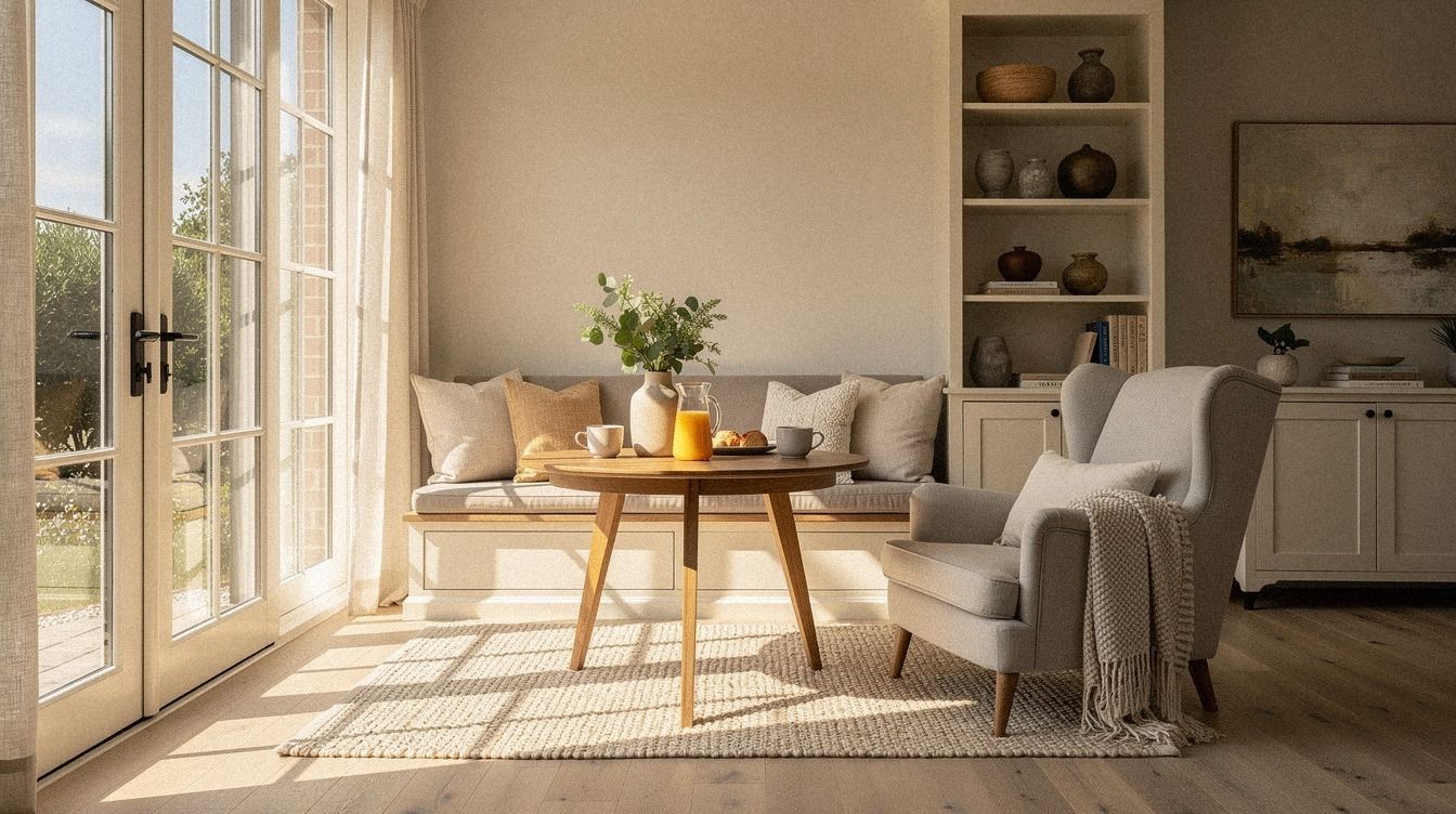 I Made My Sunroom Breakfast Nook Brighter, Mornings Finally Feel Easy