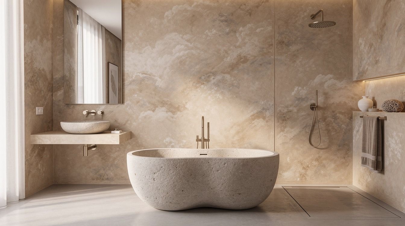 19 Venetian Plaster Bathroom Ideas for a Serene, Organic-Modern Look