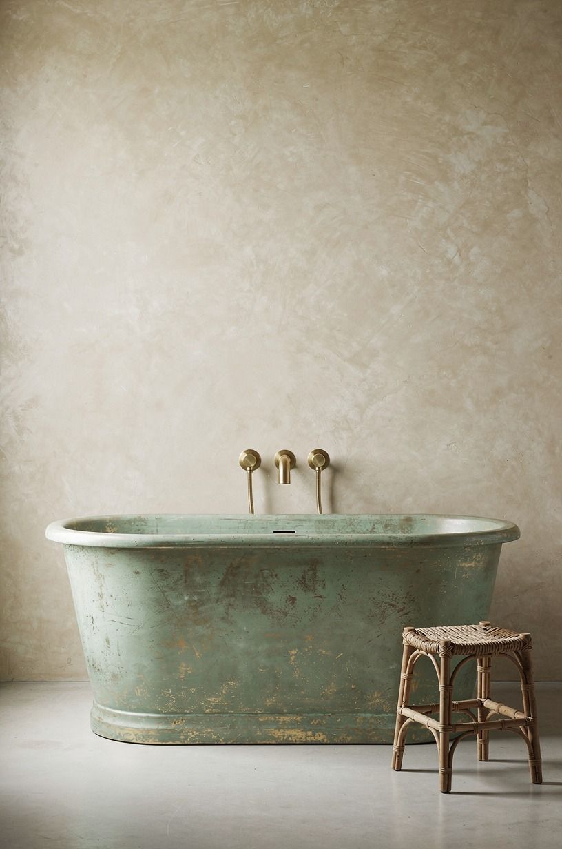 Smoothed The Wall Behind The Tub