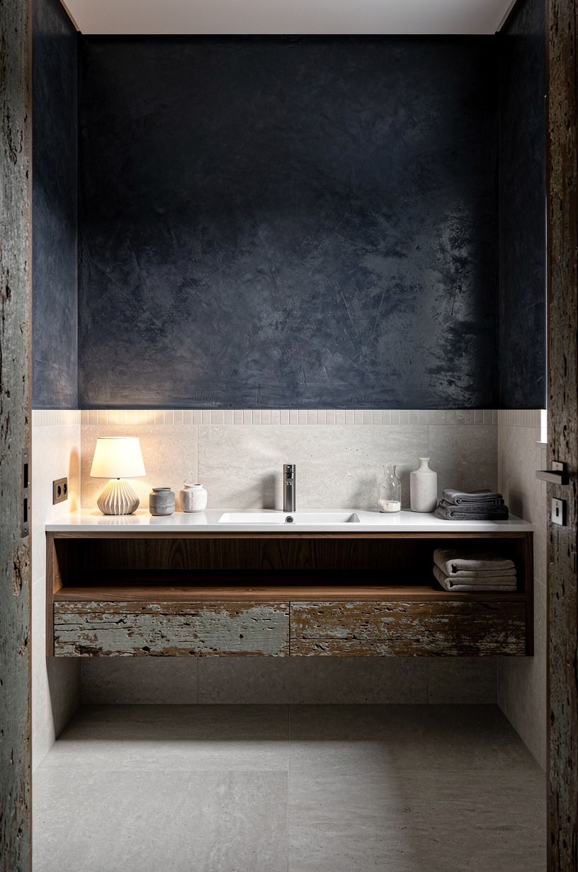 Matched The Wall To Travertine Tile