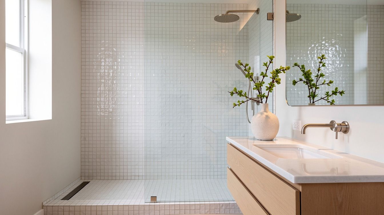 I Tried A Zellige Tile Bathroom, The Handmade Glossy Character Finally Worked