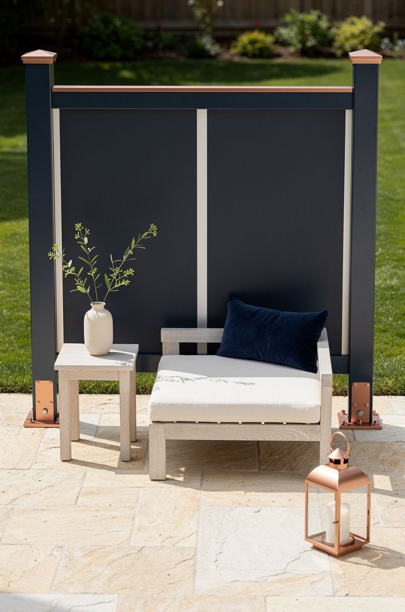 Anchor the Two-Post Rule for an Outdoor Privacy Barrier
