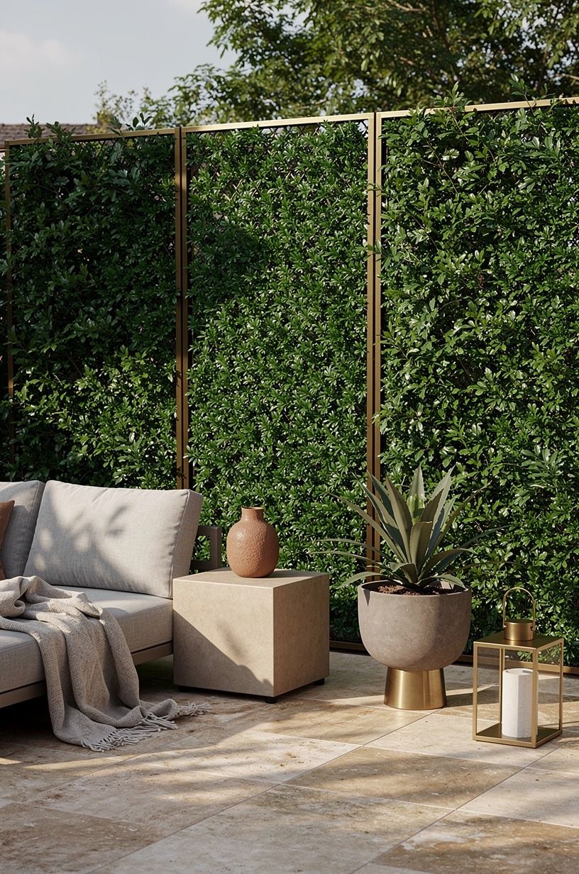 Build the Three-Height Greenery Fence Privacy Screen