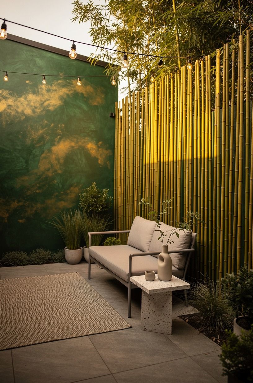 Can a Small Backyard Use a Bold Bamboo Screen?