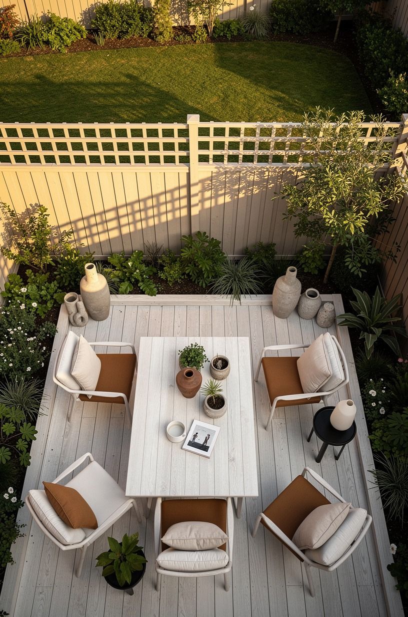 Cap the fence with a slim trellis and let the garden lead