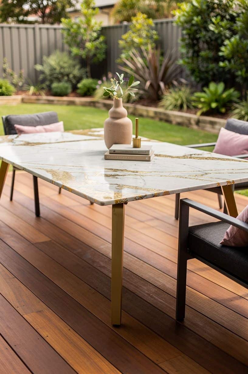 Choose cedar over orange pressure-treated boards