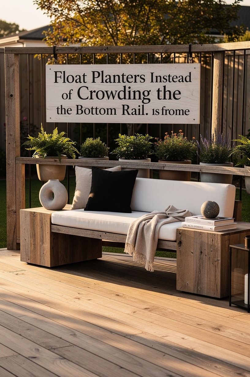 Float Planters Instead of Crowding the Bottom Rail