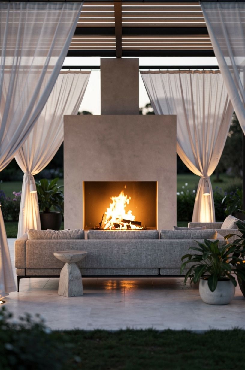 Hang curtains to create the Soft-Edge Effect