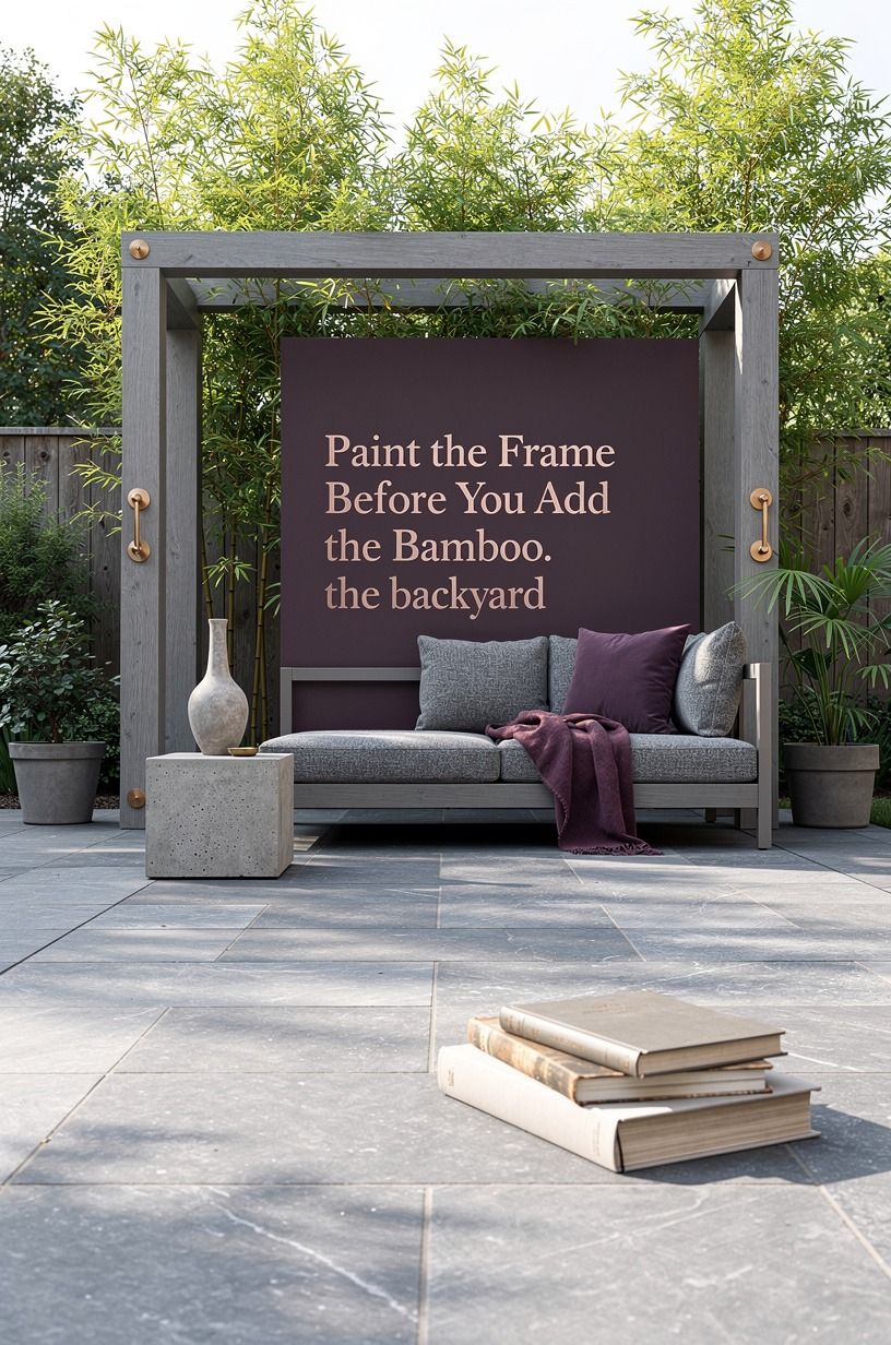 Paint the Frame Before You Add the Bamboo