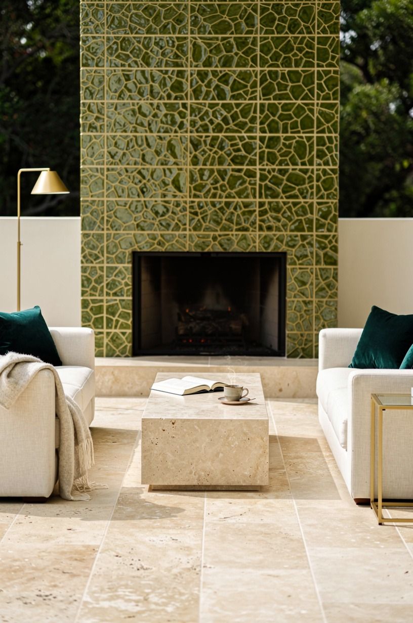Swap polished stone for hand-glazed texture