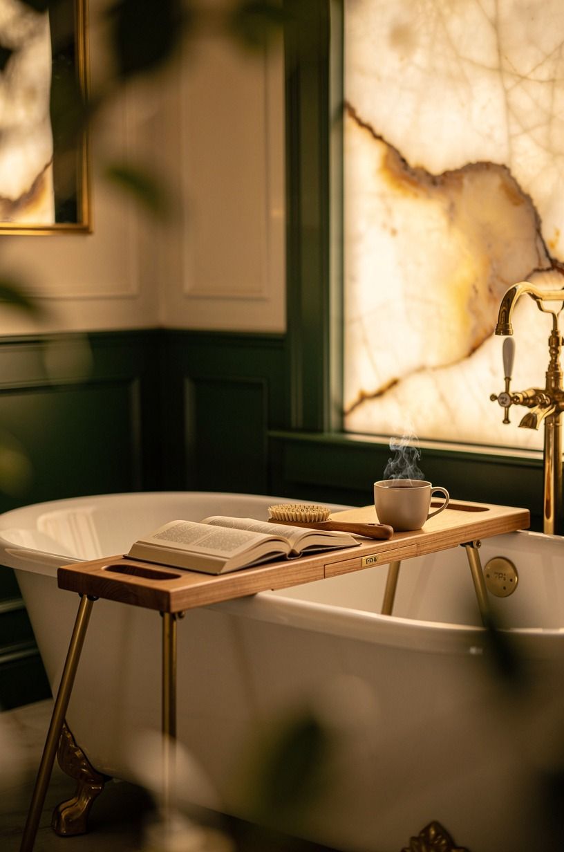 Add a Bath Tray With Only Three Useful Things