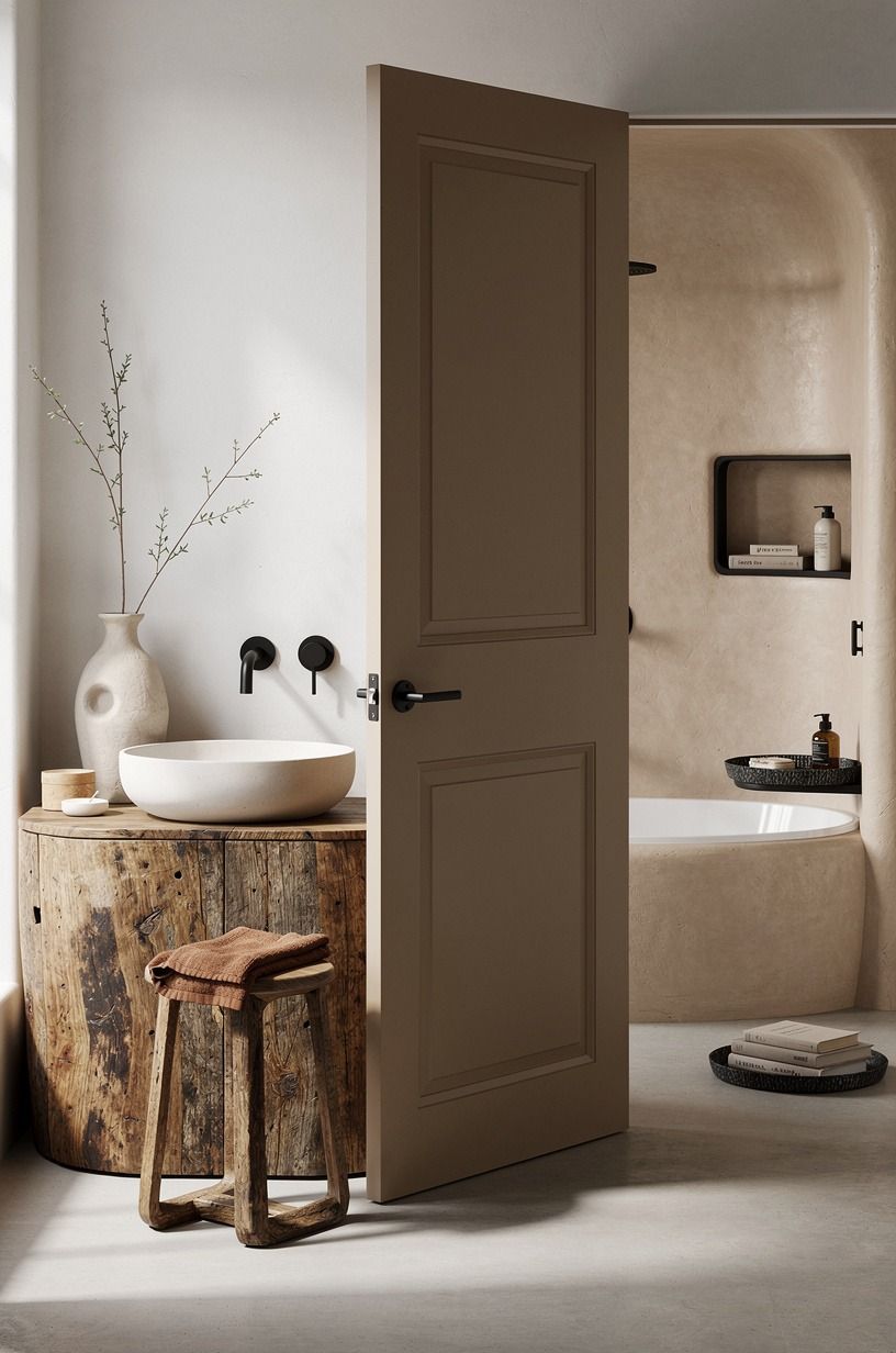 Add a painted door in the same undertone