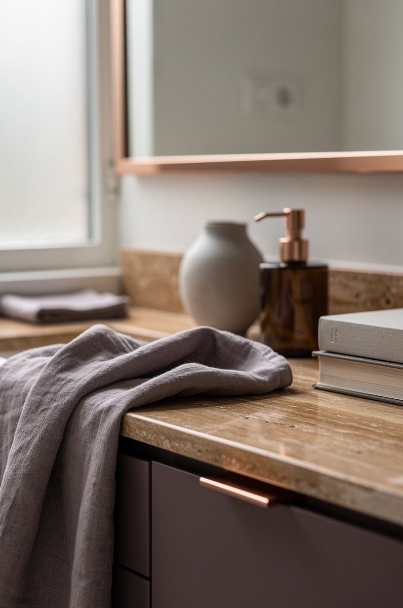 Add linen that makes the gloss feel lived-in