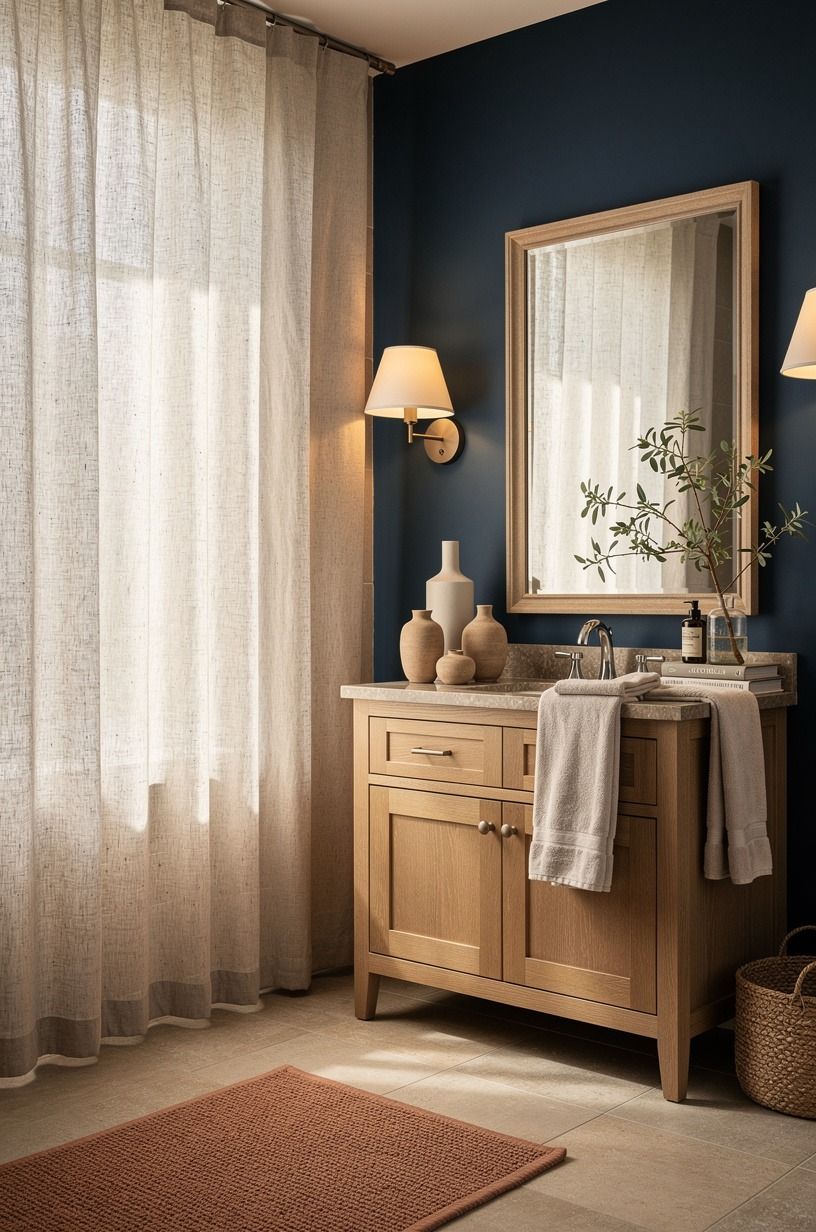 Bring in Farrow & Ball Hague Blue for Depth