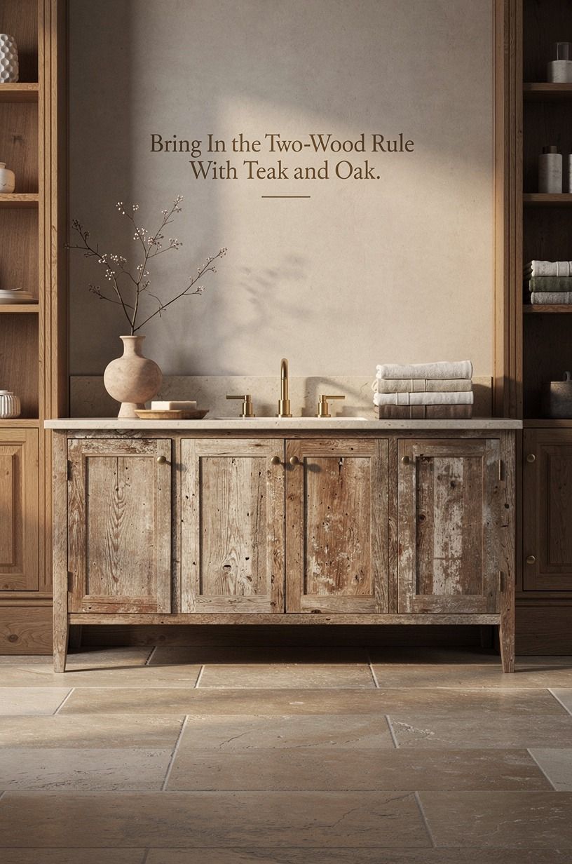 Bring In the Two-Wood Rule With Teak and Oak