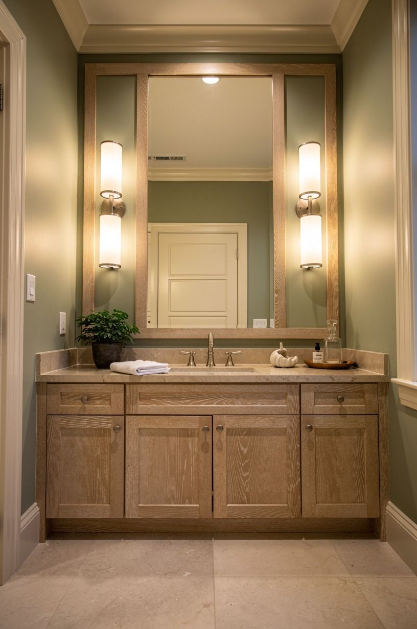 Build the Three-Height Light Stack around your mirror