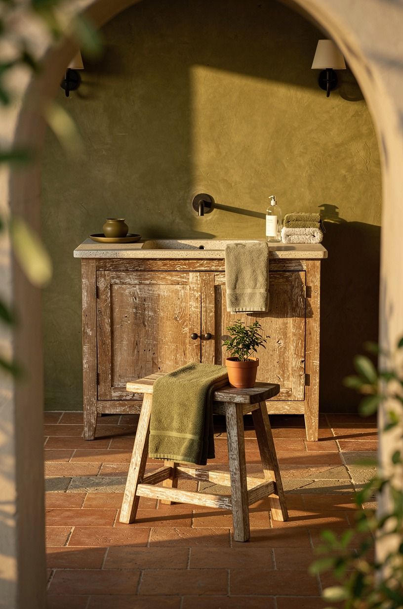 Build the Two-Wood Rule around one vanity and one stool