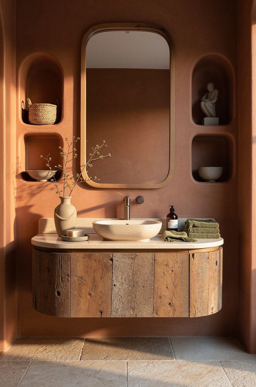 Build the Two-Wood Rule Around the Vanity