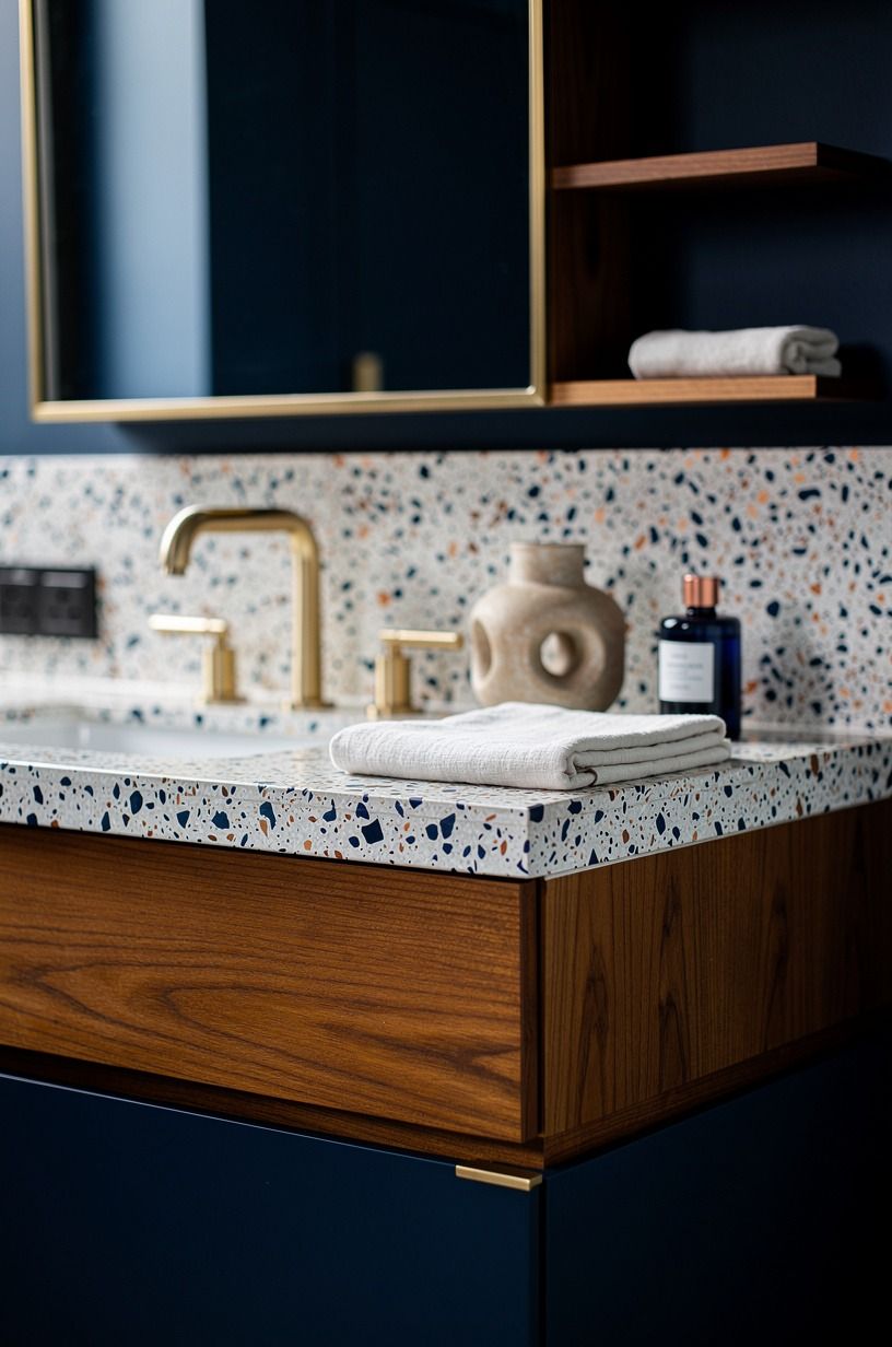 Build The Two-Wood Rule around the vanity