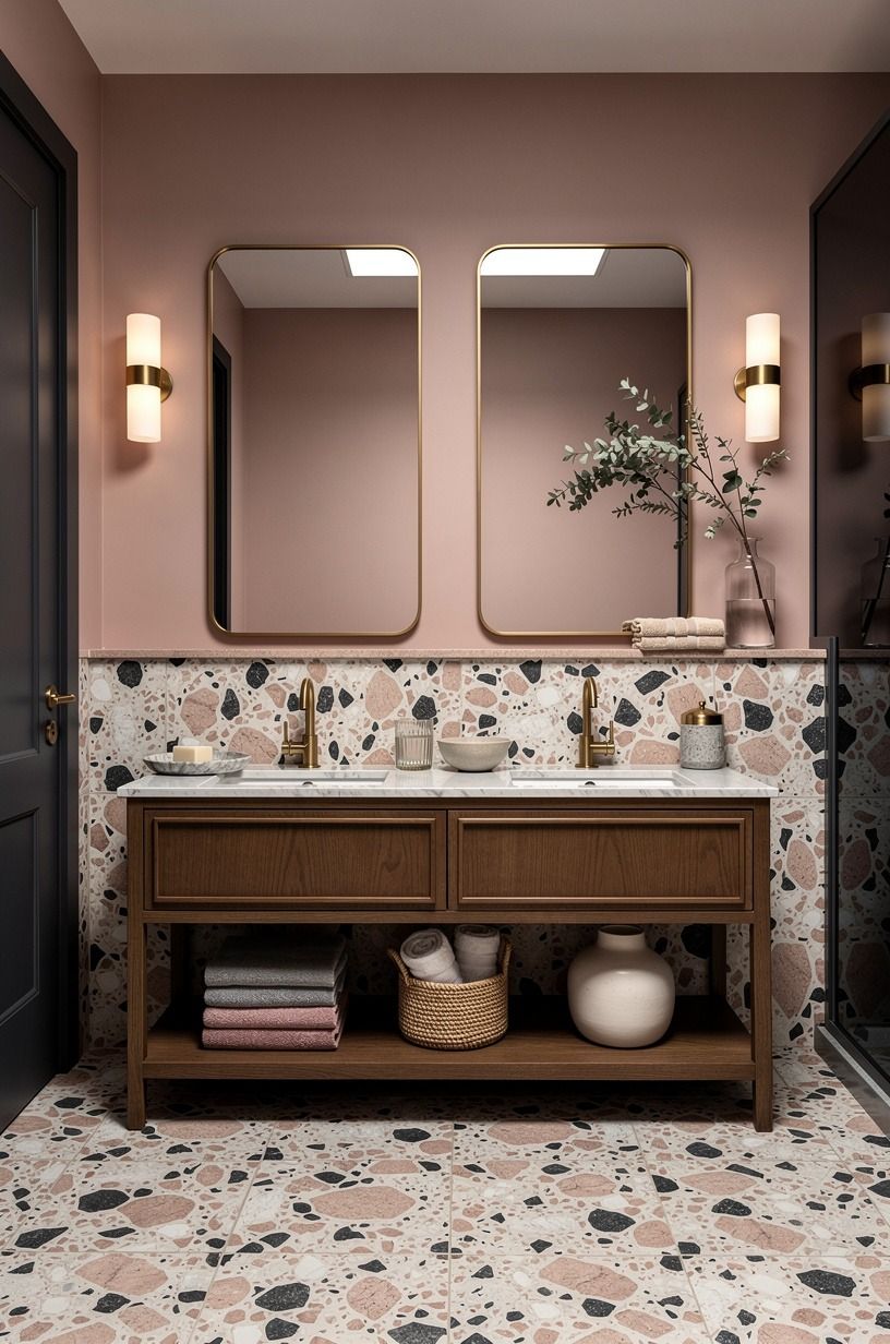 Build the Two-Wood Rule around the vanity